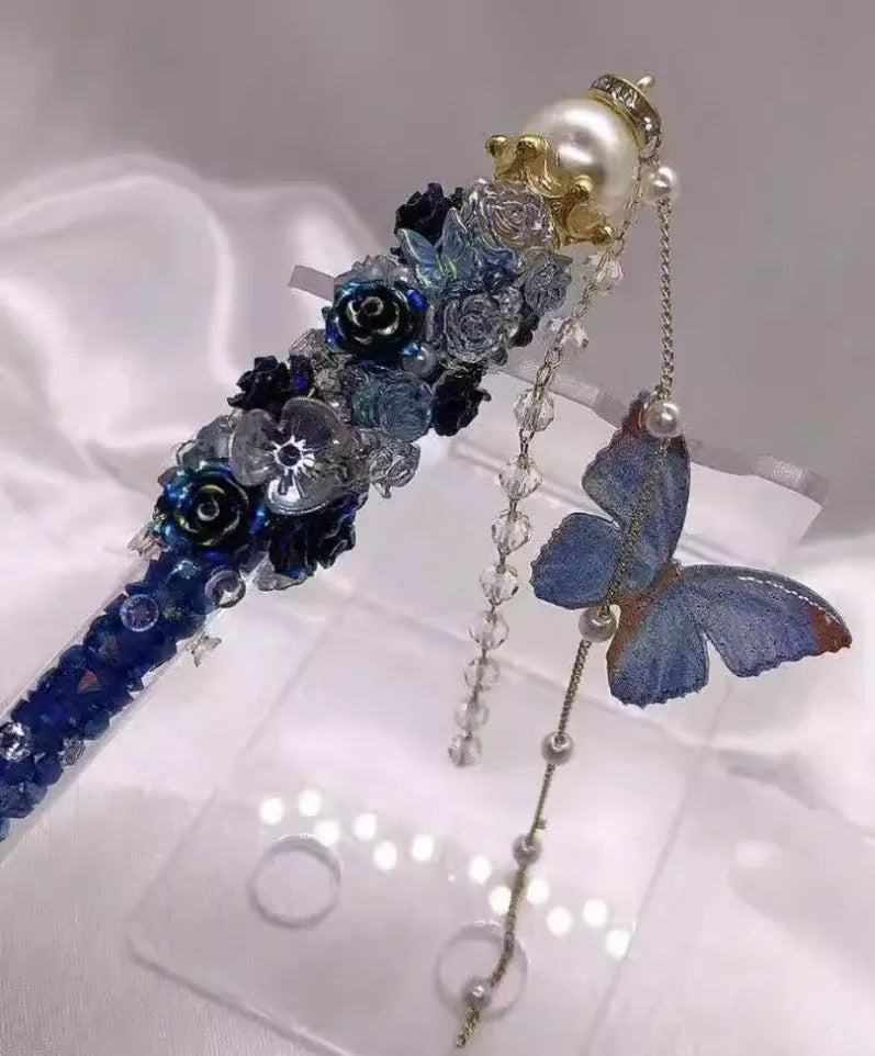 0242-Blue Butterfly Exacto Knife