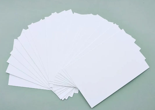 Postcard Size (A6-4.1x5.8in) Cardstock Journaling Card White Color 25pcs/pack