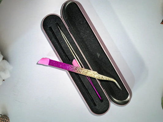 Tweezer Set Pink Box Pink Tweezers
