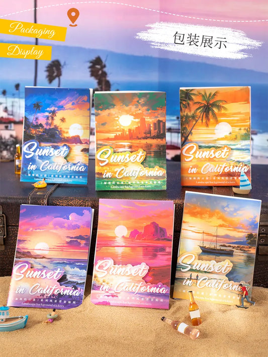 0462-0467  California Sunset PET Sticker Pack