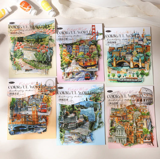 Colorful World PET Sticker Pack (10pcs each pack)