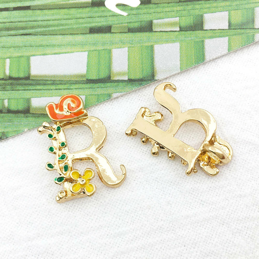 001 - Letters Charm Luna's Choice Colorful Floral Charms for DIY