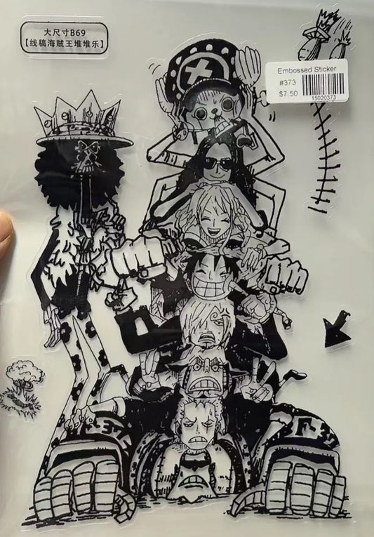 0373-A4 Size Embossed Sticker