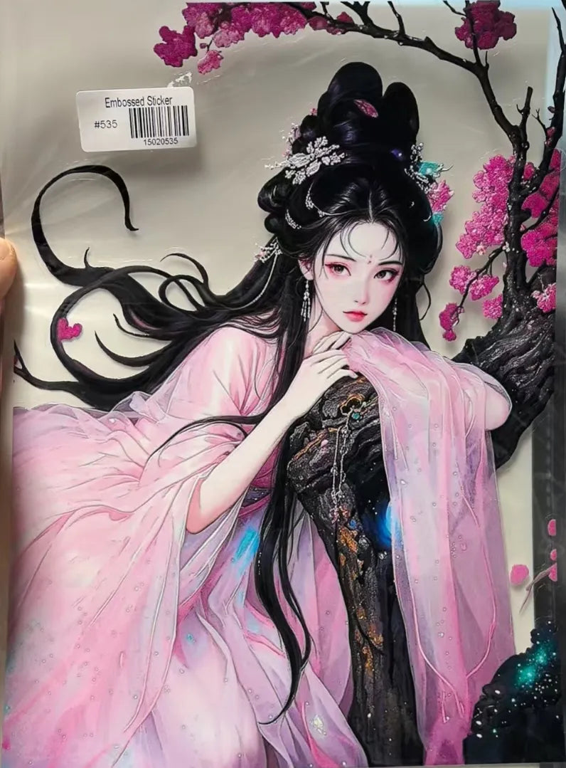 0535-A4 Size Embossed Sticker