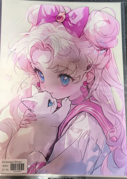 0580-A4 Size Embossed Sticker