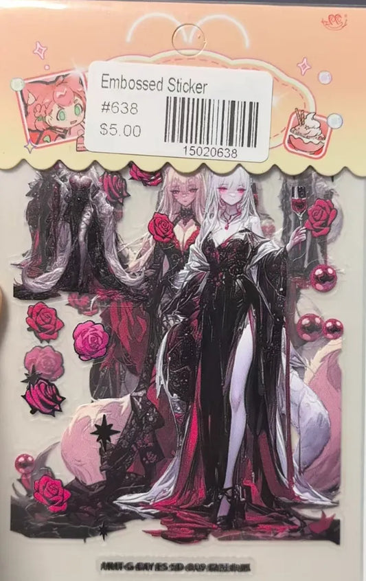 0638-Embossed Sticker