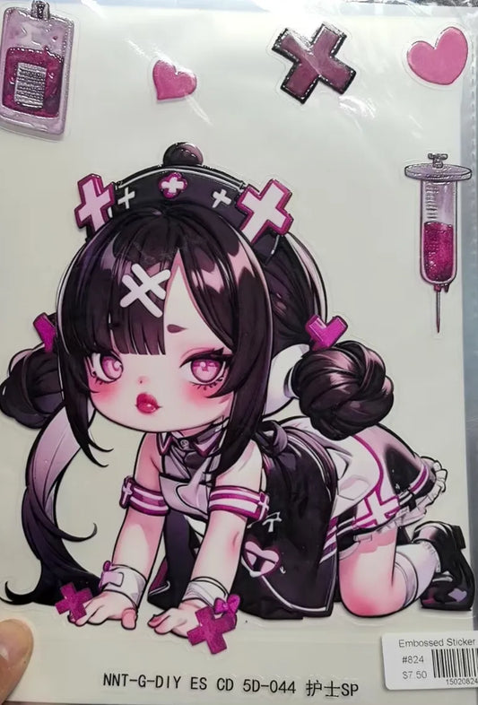 0824-A4 Size Embossed Sticker