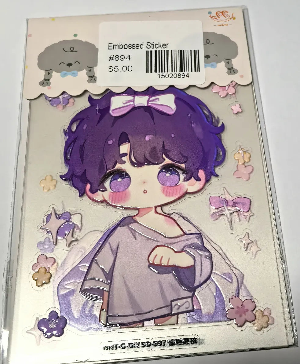 0894-Embossed Sticker