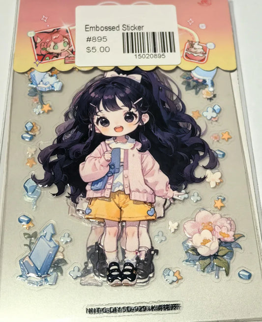 0895-Embossed Sticker