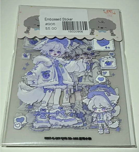 0906-Embossed Sticker