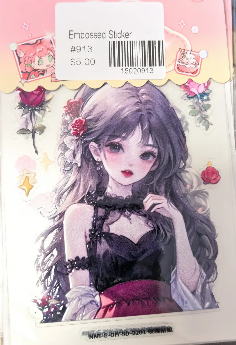 0913-Embossed Sticker