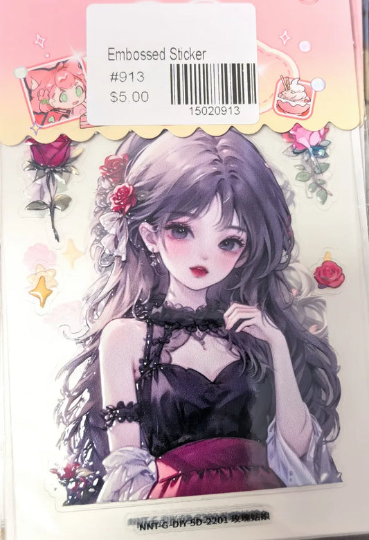 0913-Embossed Sticker