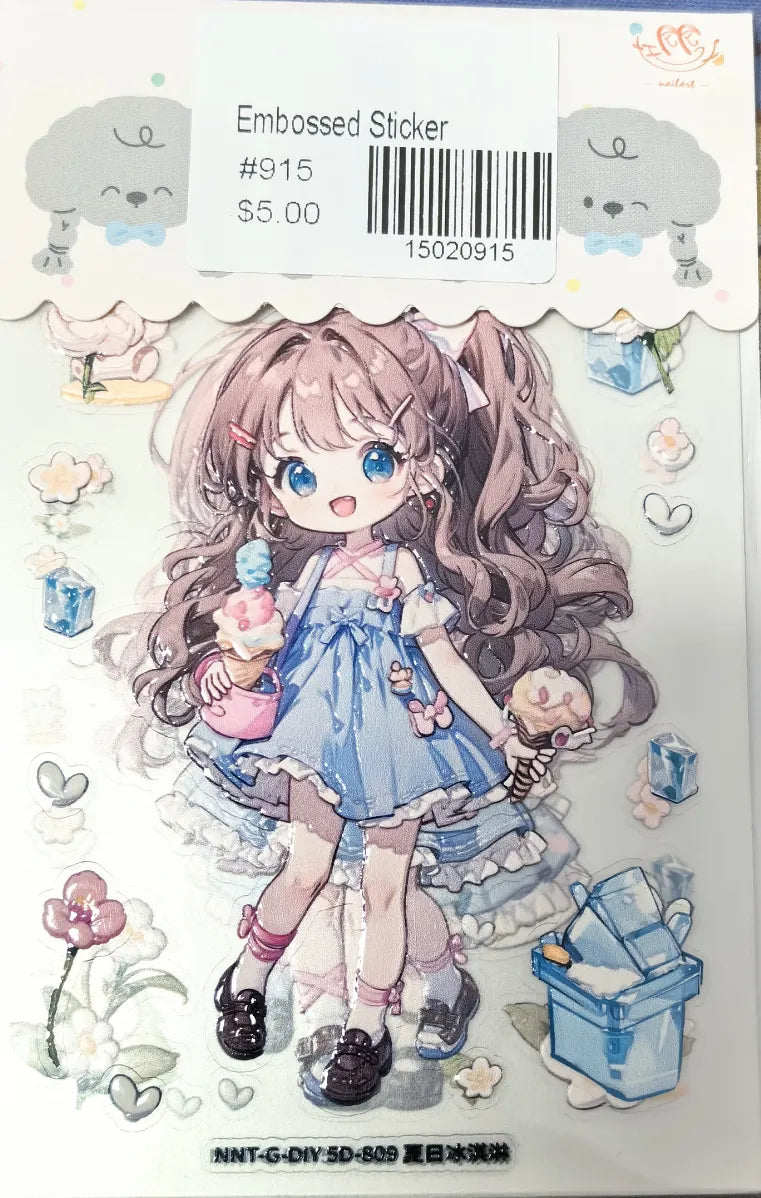 0915-Embossed Sticker