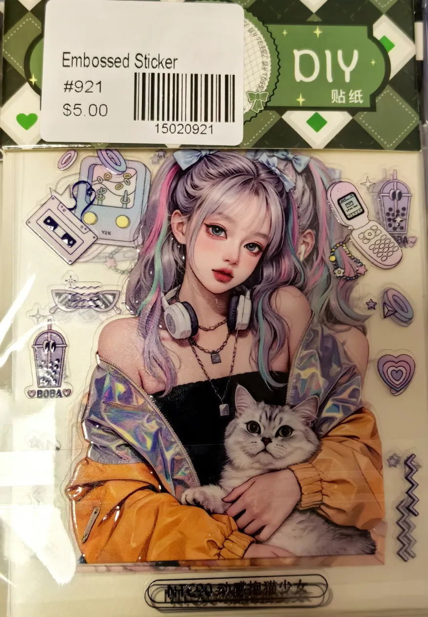 0921-Embossed Sticker