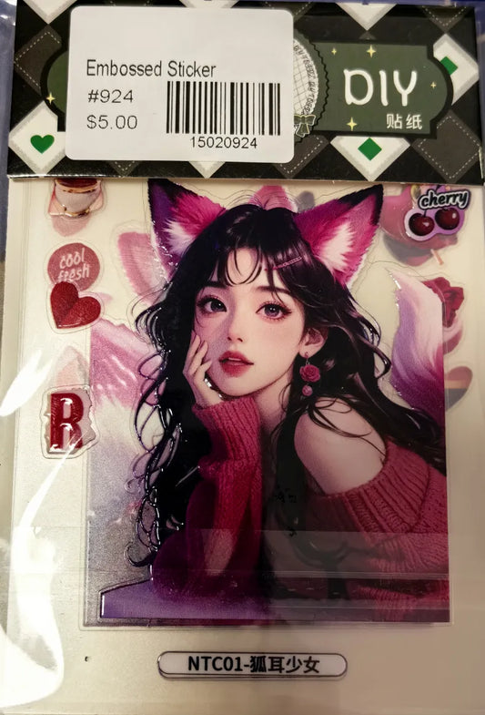 0924-Embossed Sticker