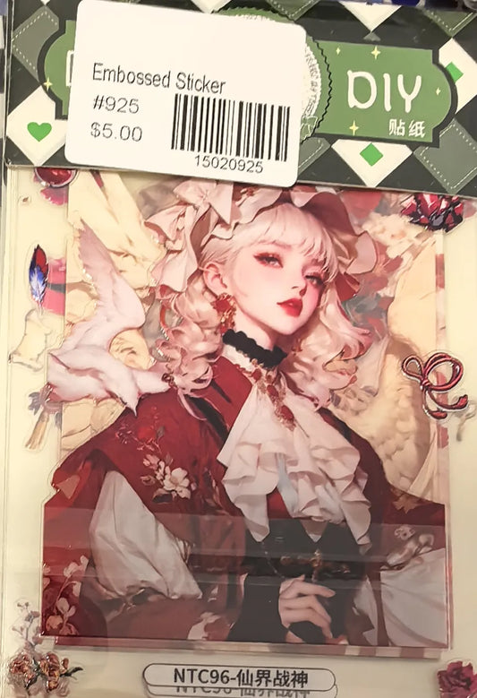 0925-Embossed Sticker