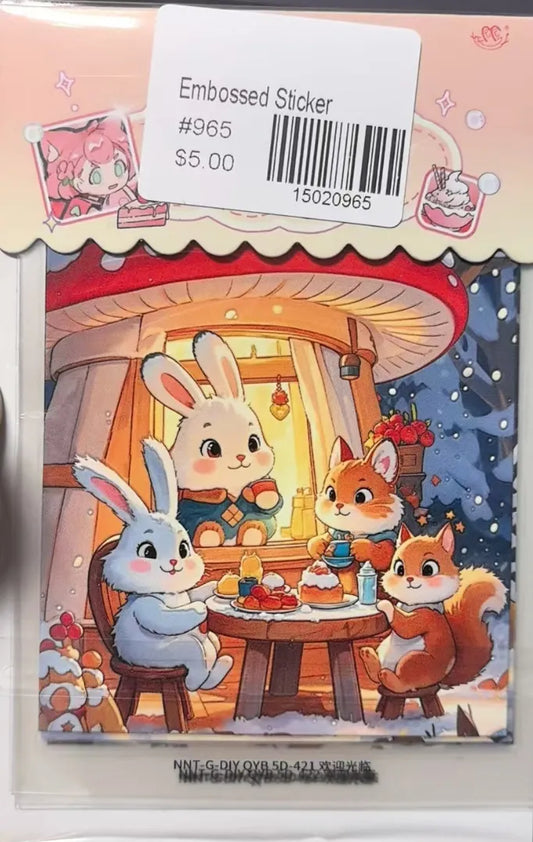 0965-Embossed Sticker