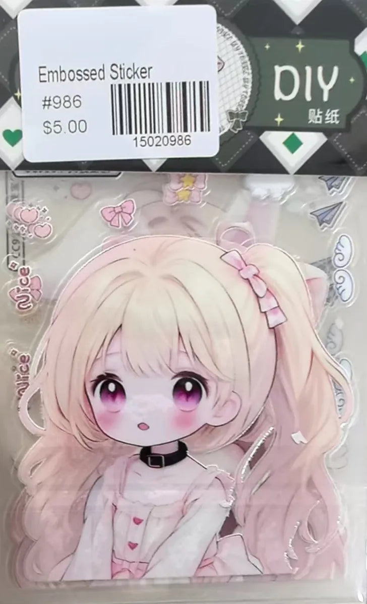 0986-Embossed Sticker