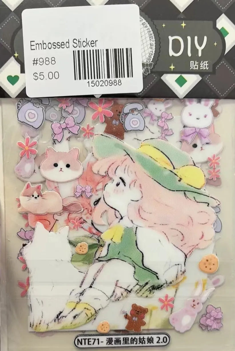 0988-Embossed Sticker