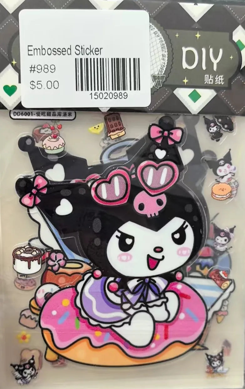 0989-Embossed Sticker