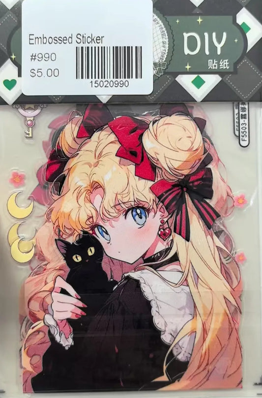 0990-Embossed Sticker