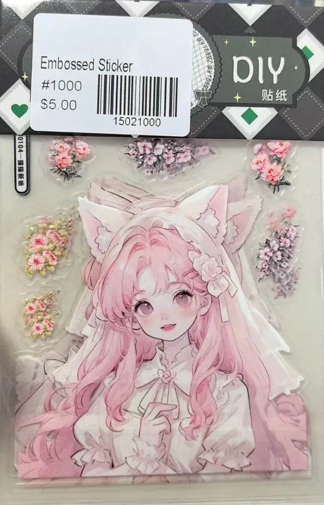 1000-Embossed Sticker