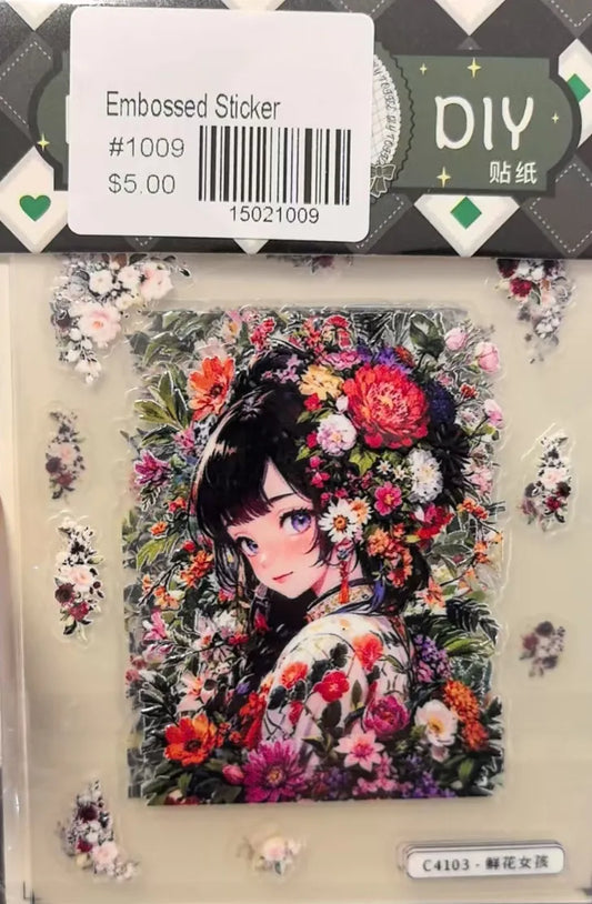 1009-Embossed Sticker