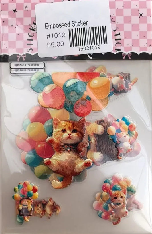 1019-Embossed Sticker