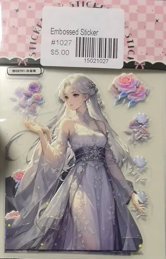 1027-Embossed Sticker