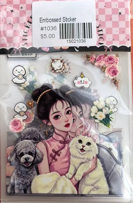 1036-Embossed Sticker