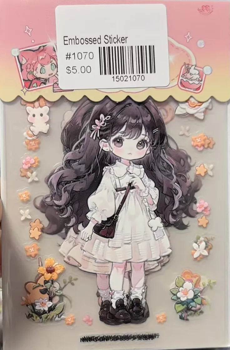 1070-Embossed Sticker