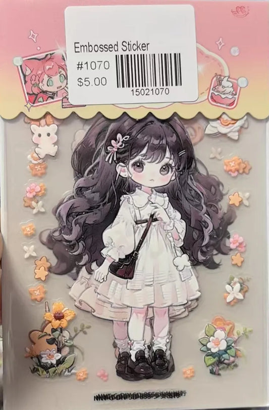 1070-Embossed Sticker