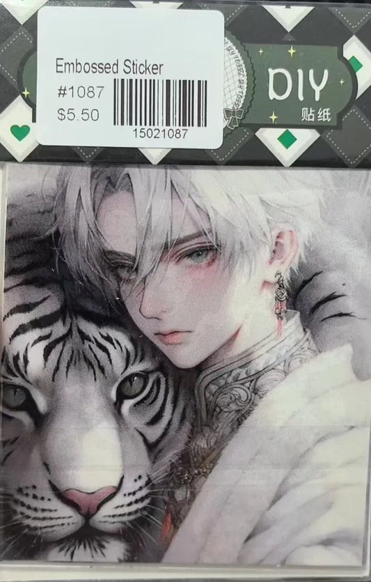 1087-Embossed Sticker