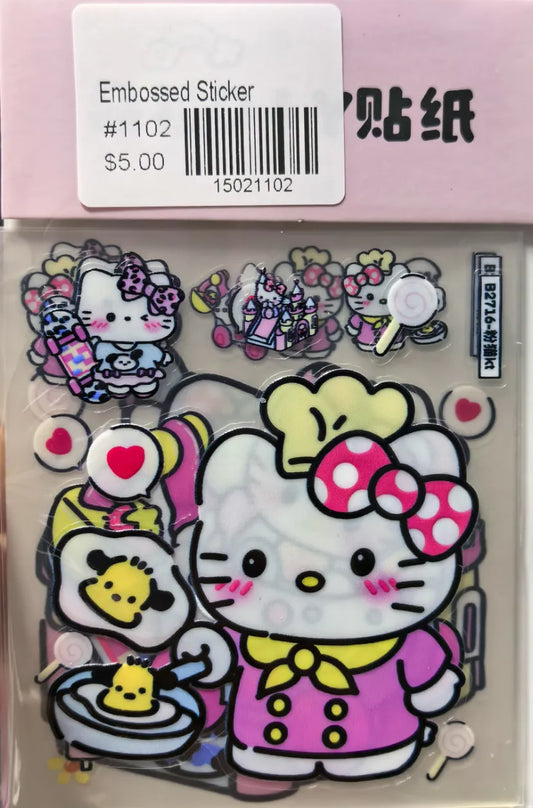 1102-Embossed Sticker