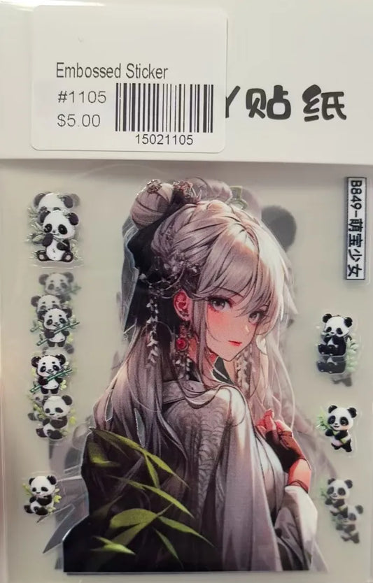 1105-Embossed Sticker