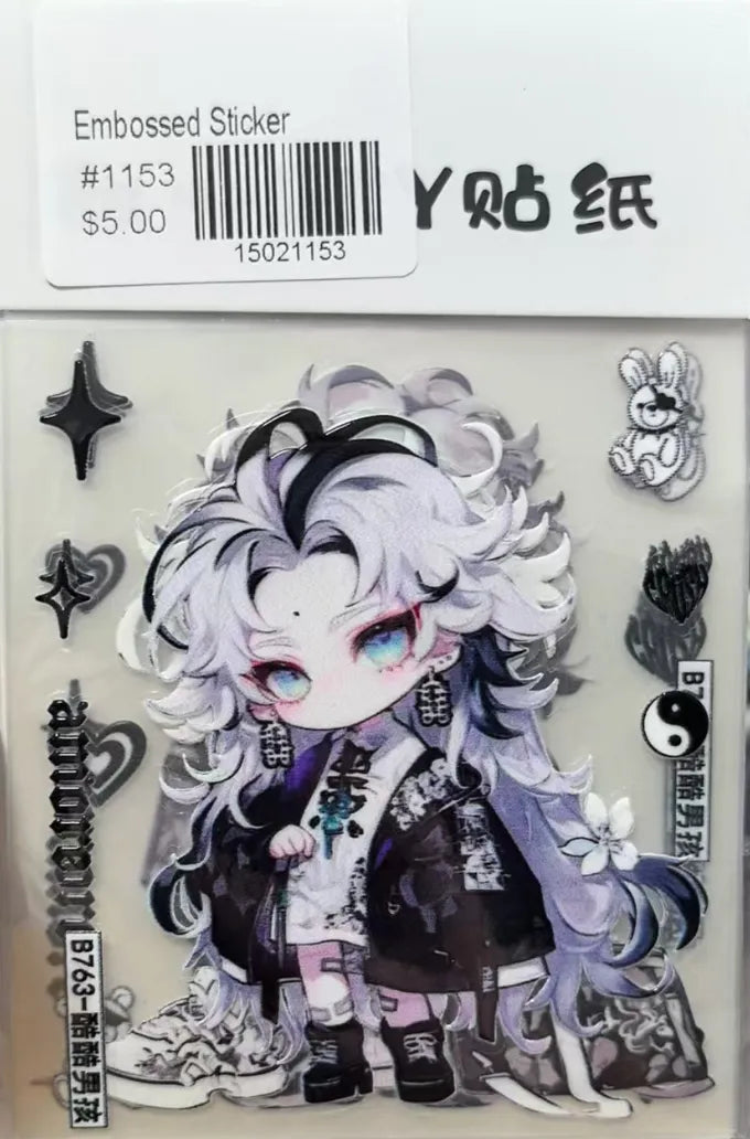 1153-Embossed Sticker