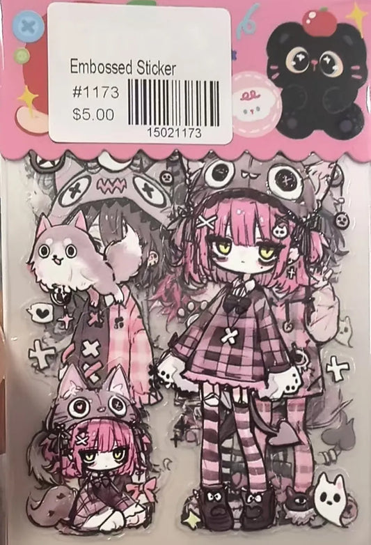 1173-Embossed Sticker