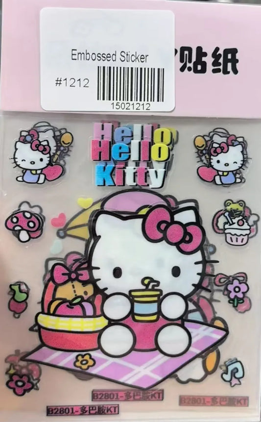 1212-Embossed Sticker