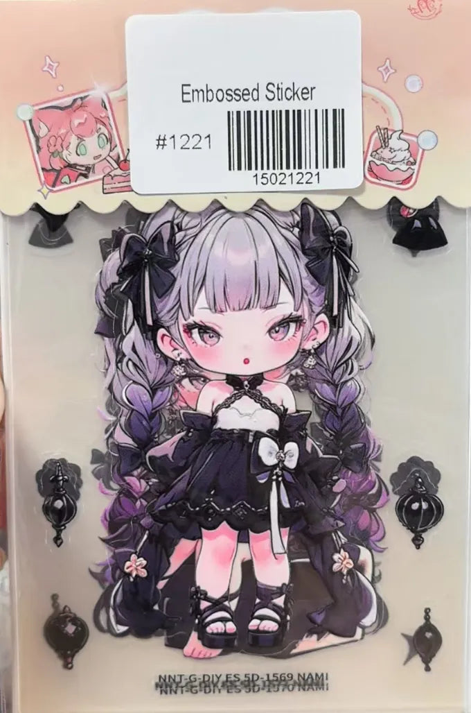 1221-Embossed Sticker