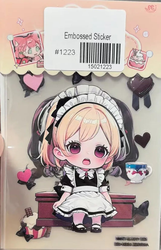 1223-Embossed Sticker