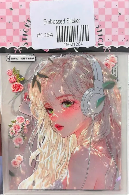 1264-Embossed Sticker