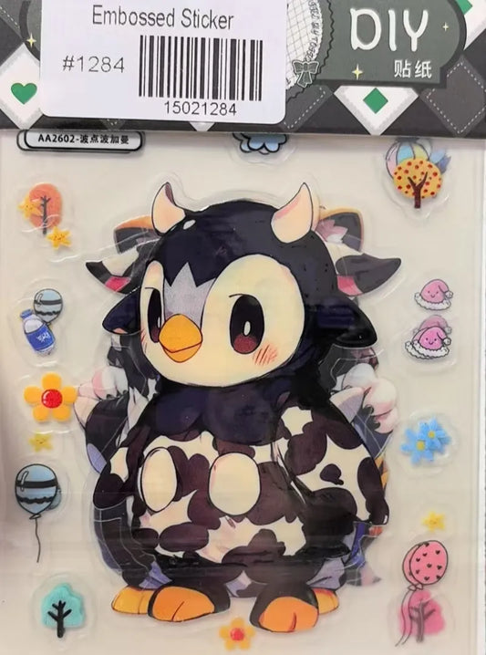 1284-Embossed Sticker