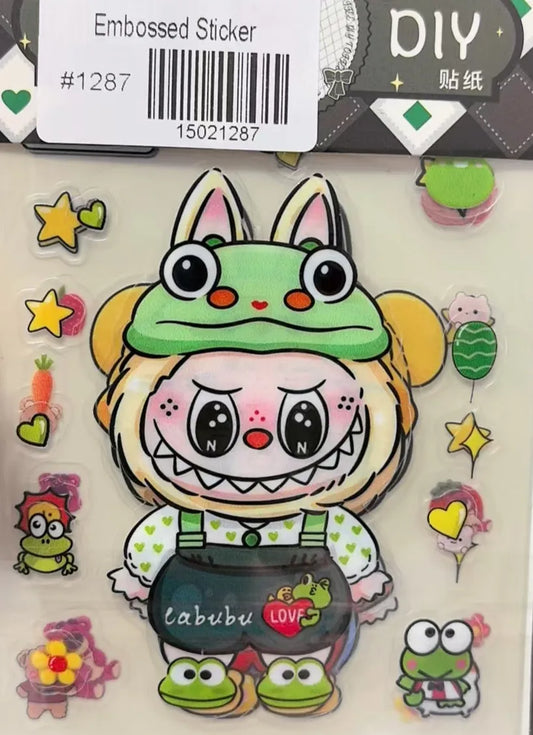 1287-Embossed Sticker