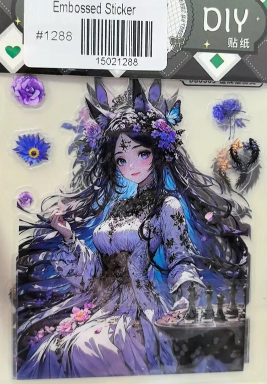 1288-Embossed Sticker