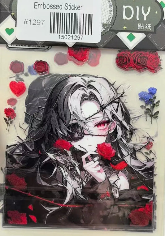 1297-Embossed Sticker