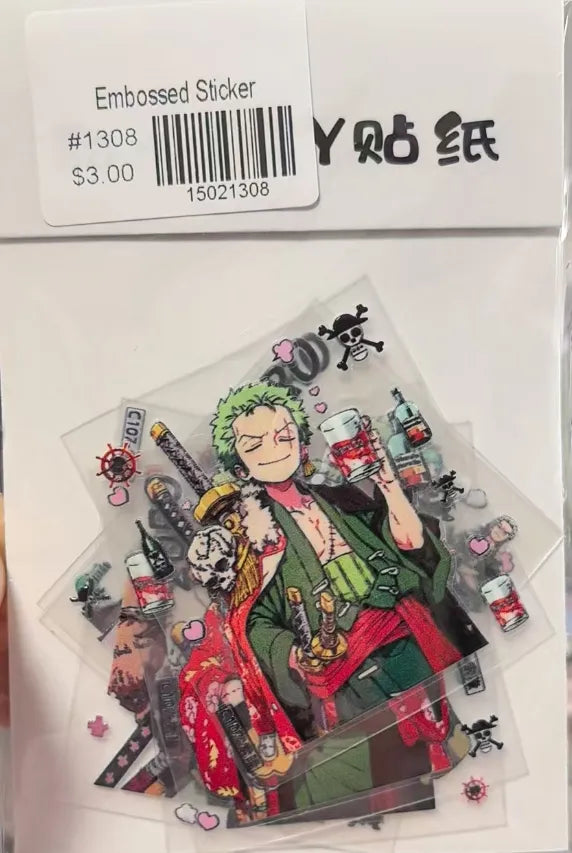 1308-Embossed Sticker