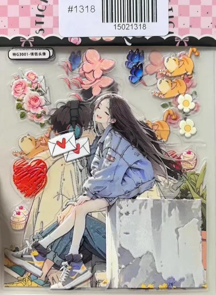 1318-Embossed Sticker