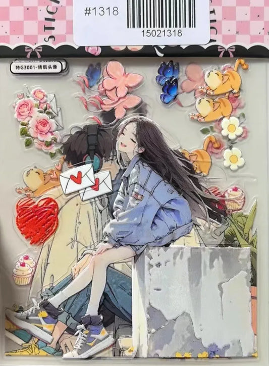 1318-Embossed Sticker