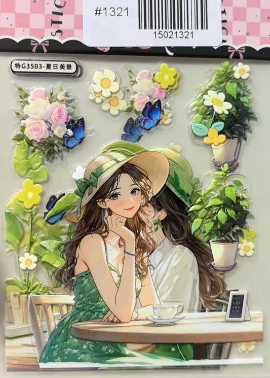 1321-Embossed Sticker