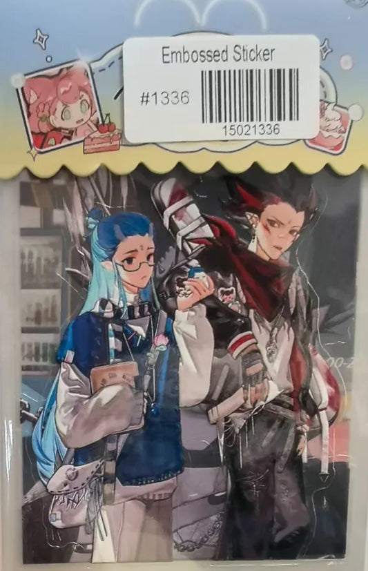 1336-Embossed Sticker